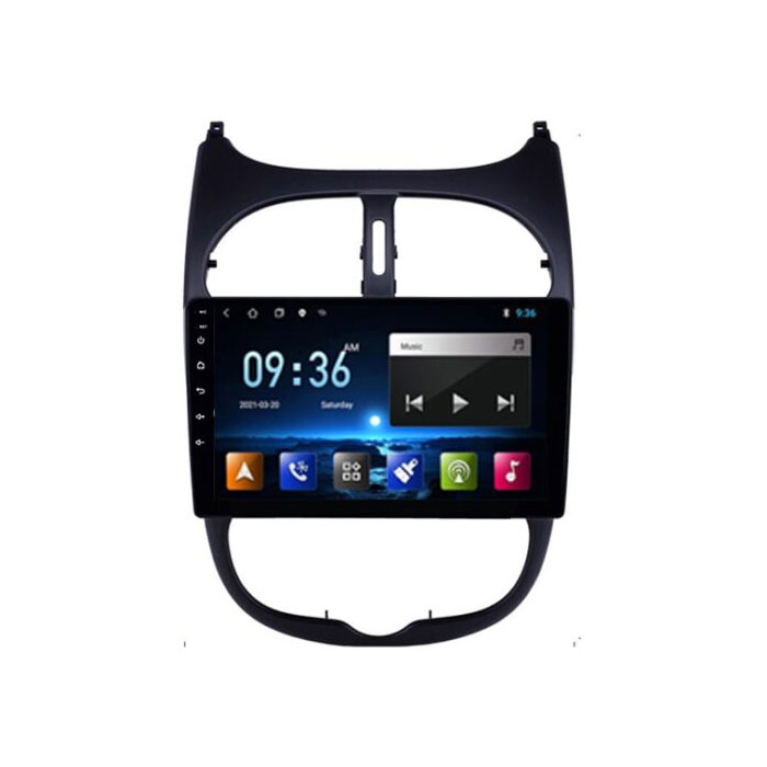 مانیتور اندروید فابریک پژو 206 سری T3L