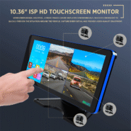 دوربین ثبت وقایع 10.36 اینچ 4k کامیون و اتوبوس مدل 4 لنز