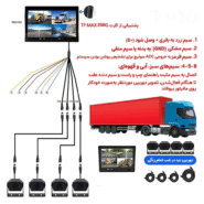 دوربین ثبت وقایع 4k کامیون و اتوبوس مدل 4 لنز